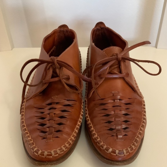 Huarache woven leather boots Joan & David handmade in Italy - Picture 3 of 7